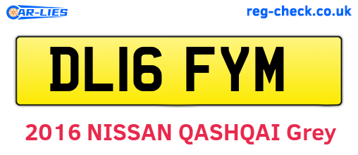 DL16FYM are the vehicle registration plates.