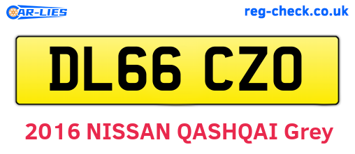 DL66CZO are the vehicle registration plates.