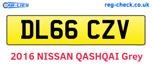 DL66CZV are the vehicle registration plates.