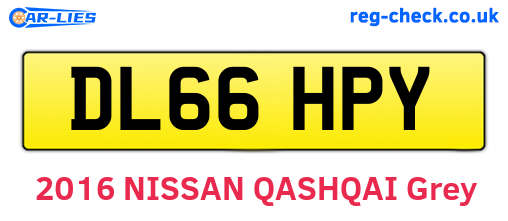 DL66HPY are the vehicle registration plates.