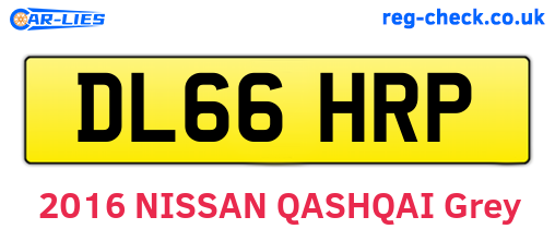DL66HRP are the vehicle registration plates.