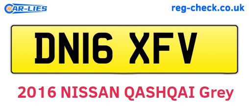 DN16XFV are the vehicle registration plates.