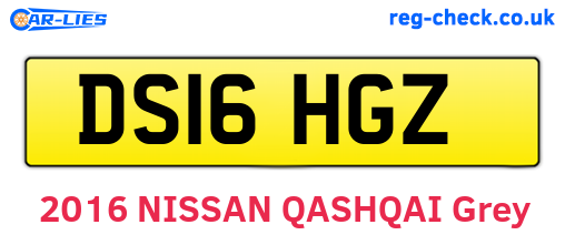 DS16HGZ are the vehicle registration plates.