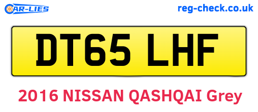 DT65LHF are the vehicle registration plates.