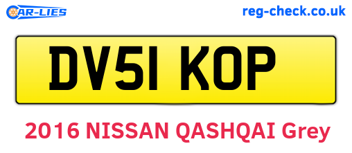 DV51KOP are the vehicle registration plates.