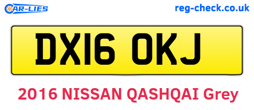 DX16OKJ are the vehicle registration plates.