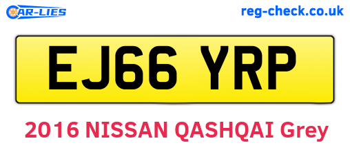 EJ66YRP are the vehicle registration plates.