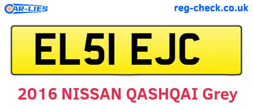 EL51EJC are the vehicle registration plates.