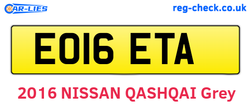 EO16ETA are the vehicle registration plates.