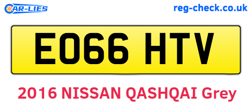 EO66HTV are the vehicle registration plates.