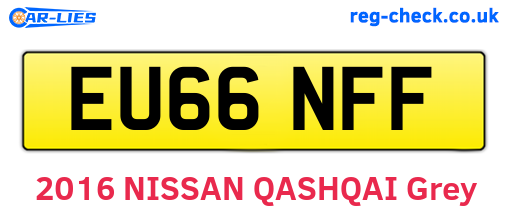 EU66NFF are the vehicle registration plates.