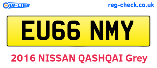 EU66NMY are the vehicle registration plates.