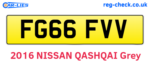 FG66FVV are the vehicle registration plates.