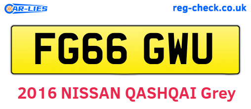 FG66GWU are the vehicle registration plates.