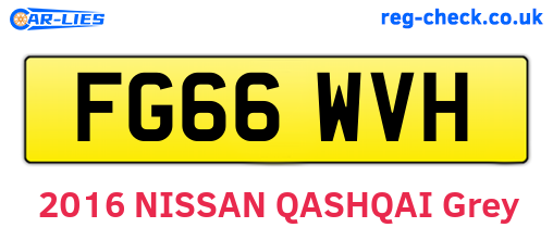 FG66WVH are the vehicle registration plates.