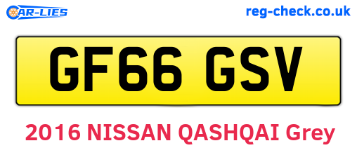 GF66GSV are the vehicle registration plates.