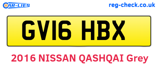 GV16HBX are the vehicle registration plates.