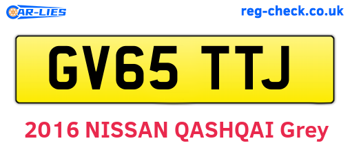 GV65TTJ are the vehicle registration plates.