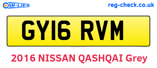 GY16RVM are the vehicle registration plates.