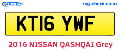 KT16YWF are the vehicle registration plates.