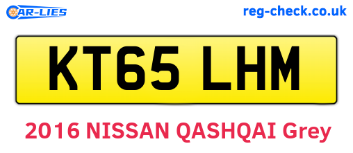 KT65LHM are the vehicle registration plates.