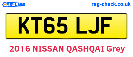 KT65LJF are the vehicle registration plates.