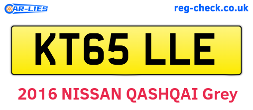 KT65LLE are the vehicle registration plates.