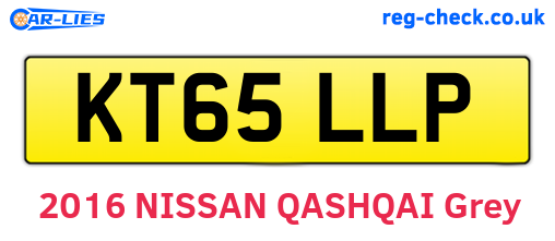 KT65LLP are the vehicle registration plates.