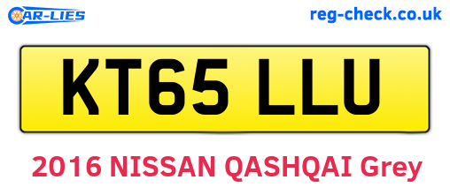 KT65LLU are the vehicle registration plates.