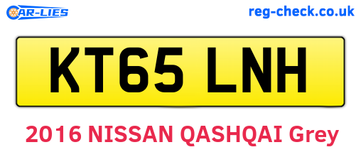 KT65LNH are the vehicle registration plates.