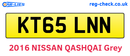 KT65LNN are the vehicle registration plates.