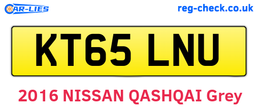 KT65LNU are the vehicle registration plates.