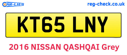 KT65LNY are the vehicle registration plates.
