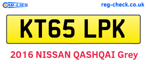 KT65LPK are the vehicle registration plates.