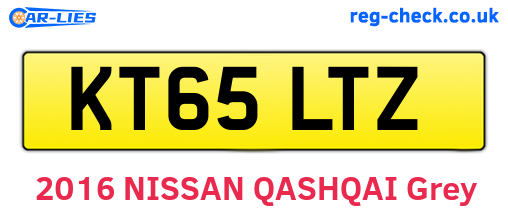 KT65LTZ are the vehicle registration plates.