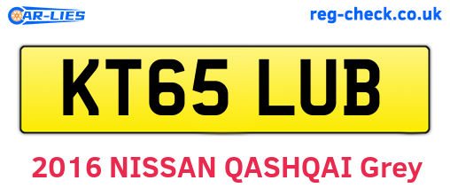 KT65LUB are the vehicle registration plates.