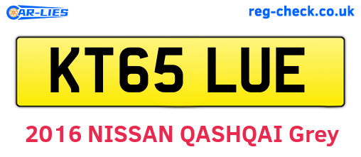 KT65LUE are the vehicle registration plates.