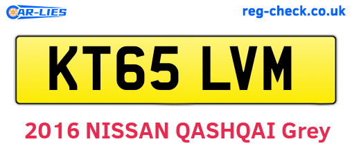 KT65LVM are the vehicle registration plates.