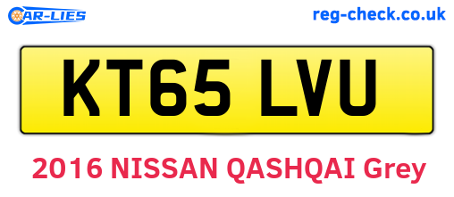 KT65LVU are the vehicle registration plates.