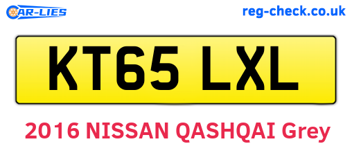 KT65LXL are the vehicle registration plates.