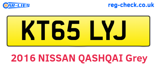 KT65LYJ are the vehicle registration plates.