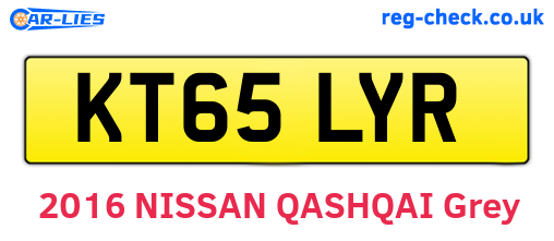 KT65LYR are the vehicle registration plates.