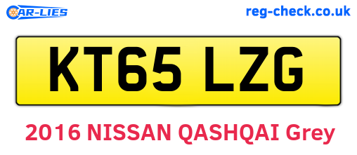 KT65LZG are the vehicle registration plates.