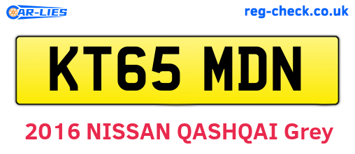 KT65MDN are the vehicle registration plates.