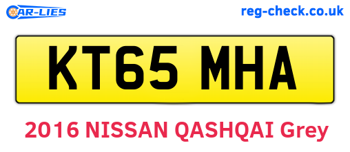 KT65MHA are the vehicle registration plates.