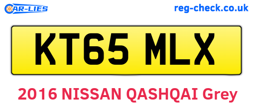 KT65MLX are the vehicle registration plates.