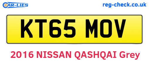 KT65MOV are the vehicle registration plates.