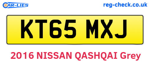 KT65MXJ are the vehicle registration plates.