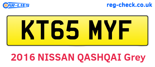 KT65MYF are the vehicle registration plates.