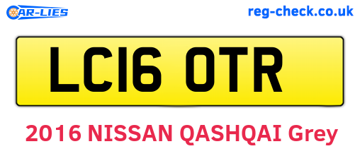 LC16OTR are the vehicle registration plates.